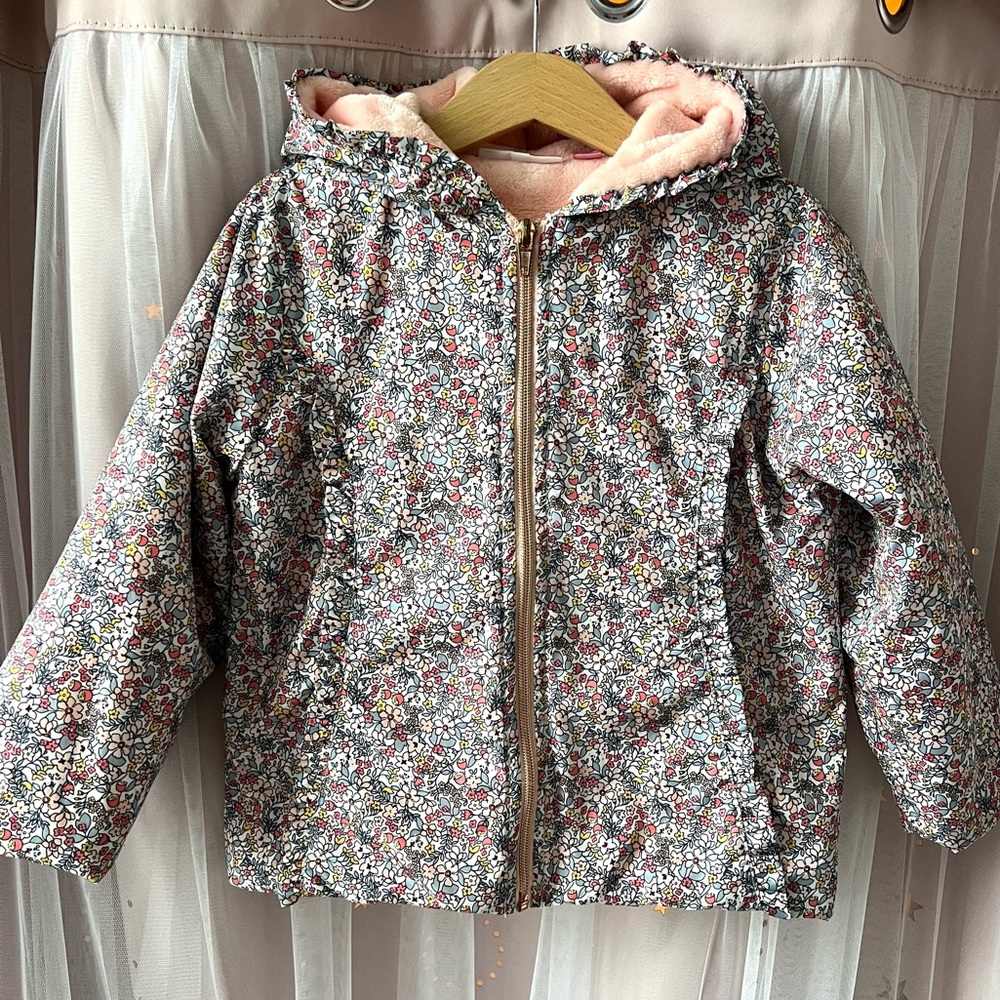 Penelope Mack Cozy Floral Zippered Jacket